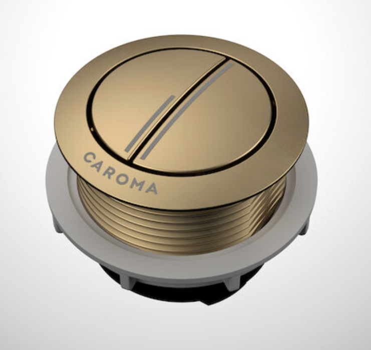 Caroma Bezel/Button Round Metal - Brushed Brass