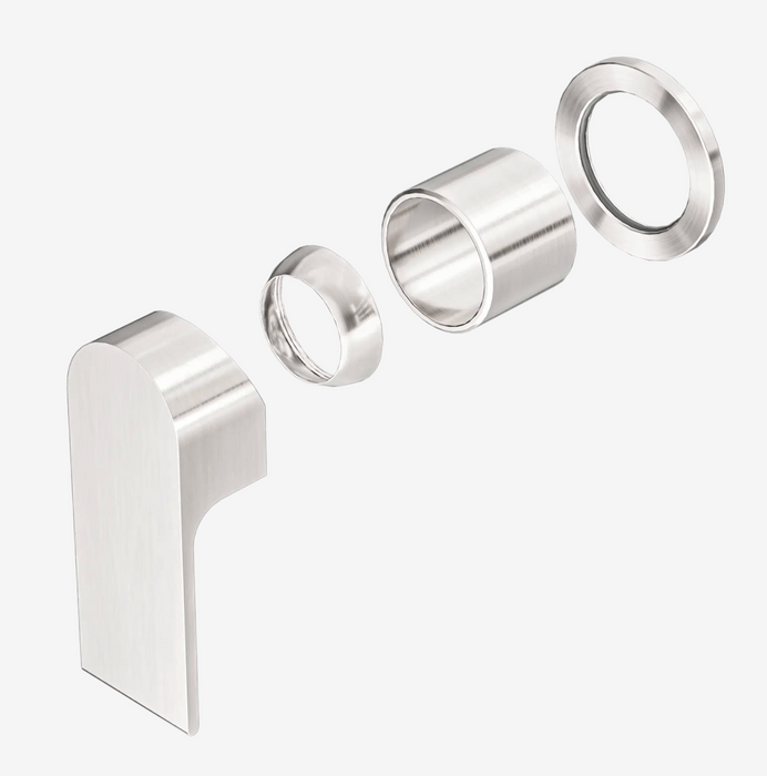 Nero Bianca Shower Mixer 60mm Plate Trim Kit Only - Brushed Nickel