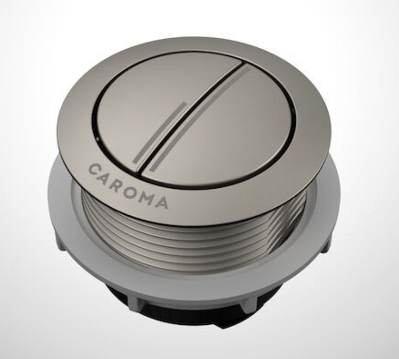Caroma Bezel/Button Round Metal - Brushed Nickel