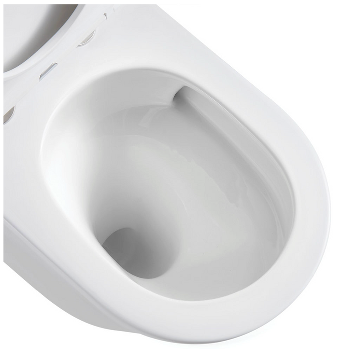 Fienza Aluca Tornado Flush Gloss White- Standard seat- Wall-Faced Pan & Seat only-