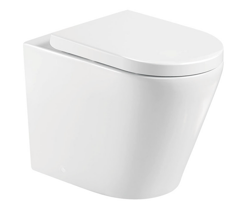 Aluca Tornado Flush Wall-Faced Gerebit Toilet Suite, Gloss White- Standard Seat