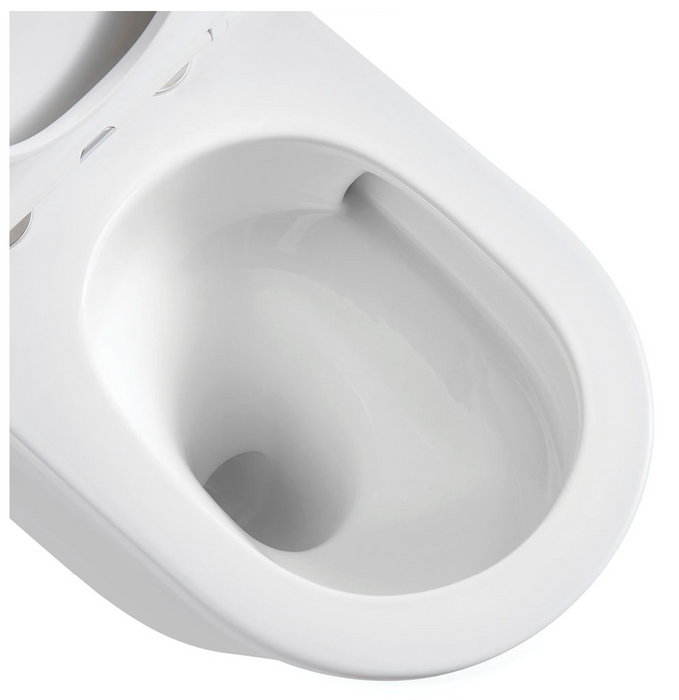 Aluca Tornado Flush Wall-Faced Gerebit Toilet Suite, Gloss White- Standard Seat