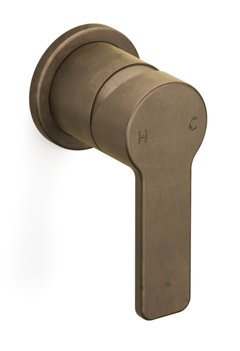 Faucet Strommen Zeos Wall Mixer 55 rnd - Antique Brass Light