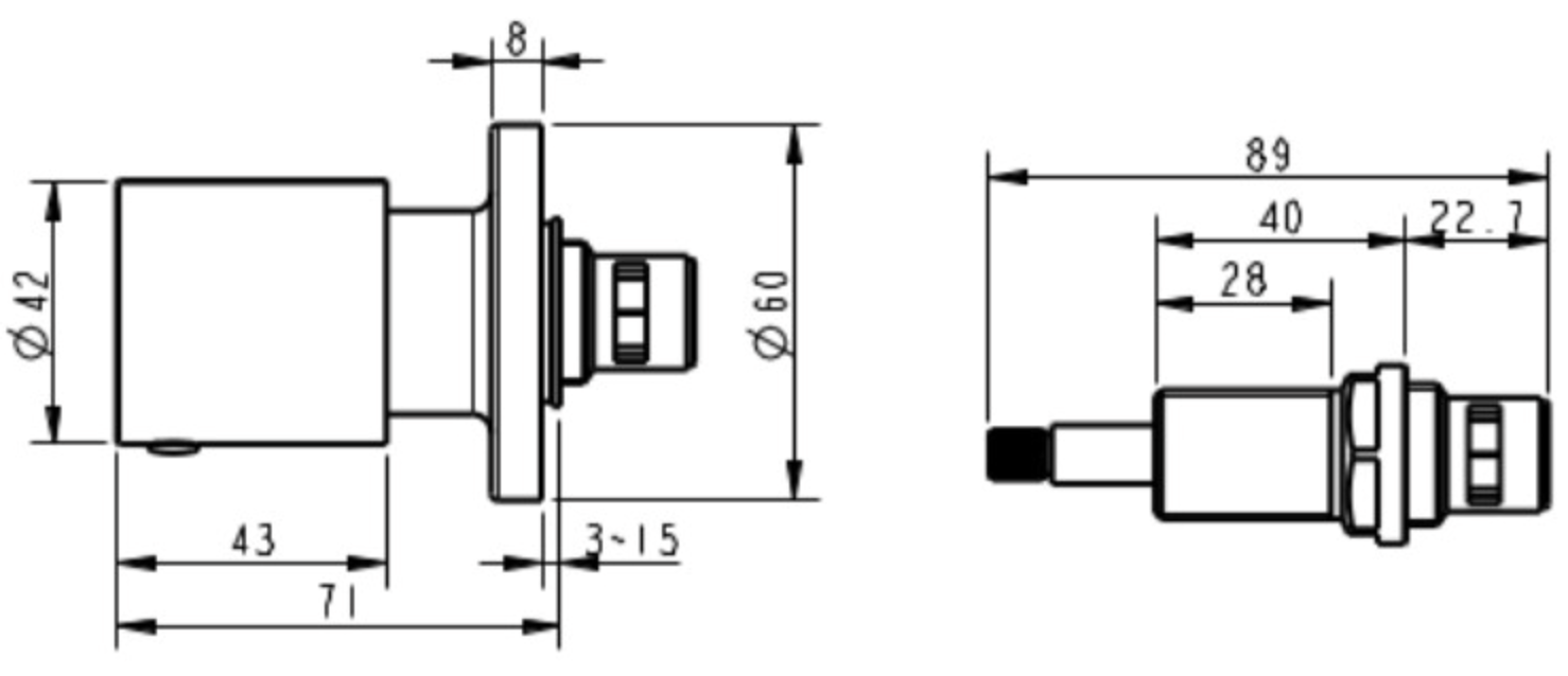 Millennium Finesa Gun Metal Wall Top Assemblies