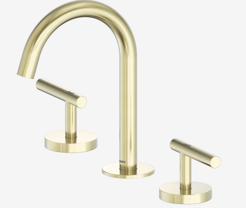 Nero Mecca Lever Basin Set Arc Spout -  Brushed Gold