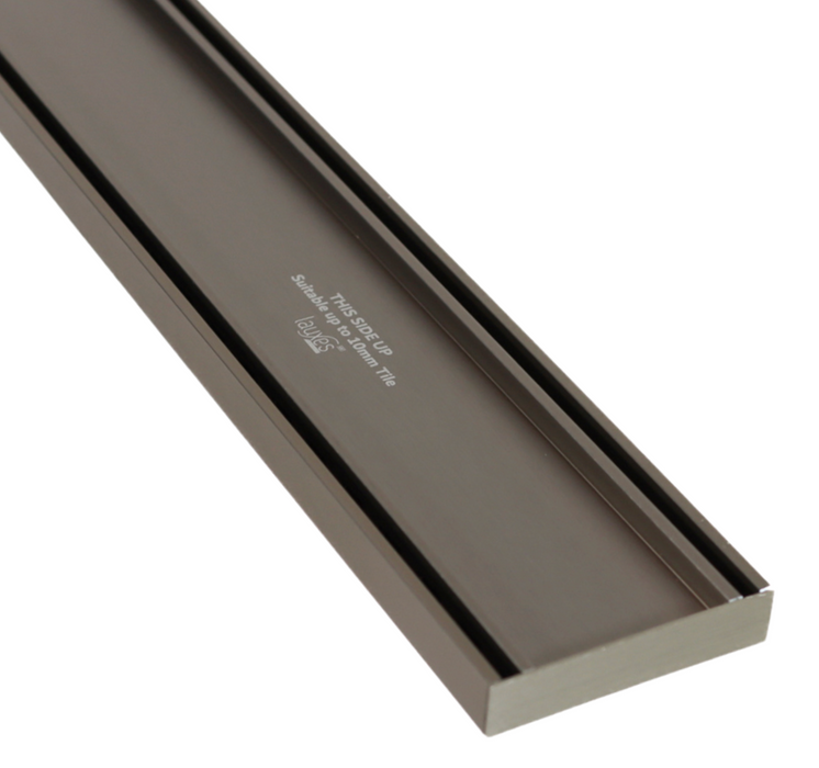 Lauxes Tile Insert Strip Drain Kit- 21mm - 1000mm  - Brushed Nickel