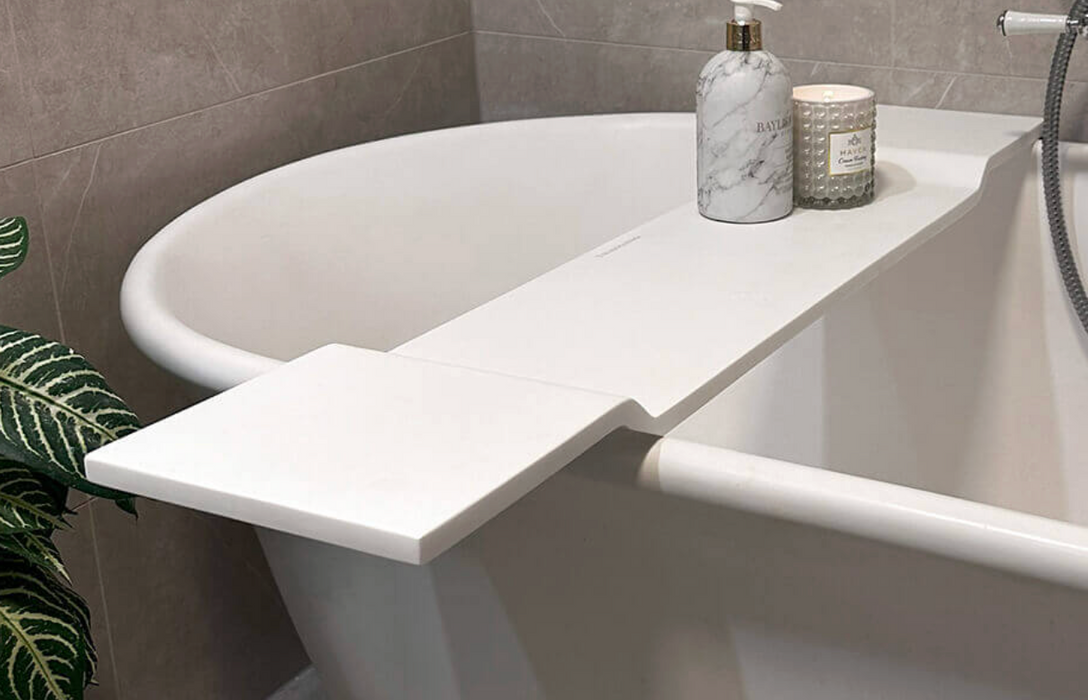 Turner Hastings Solid Surface Bath Caddy 94 x 20 - Matte White