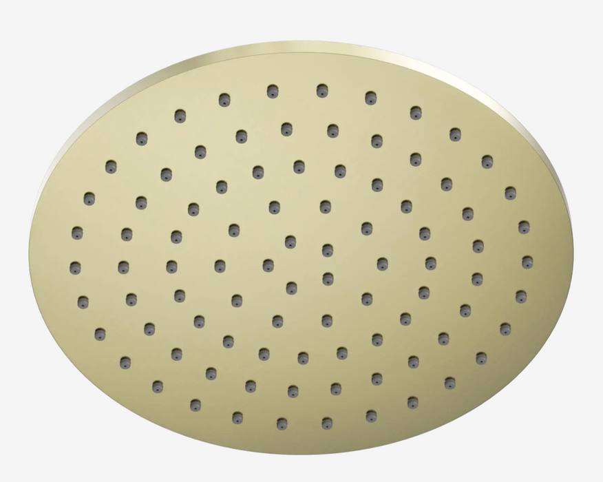 Nero 250mm Round Shower Head  - Brushed Gold
