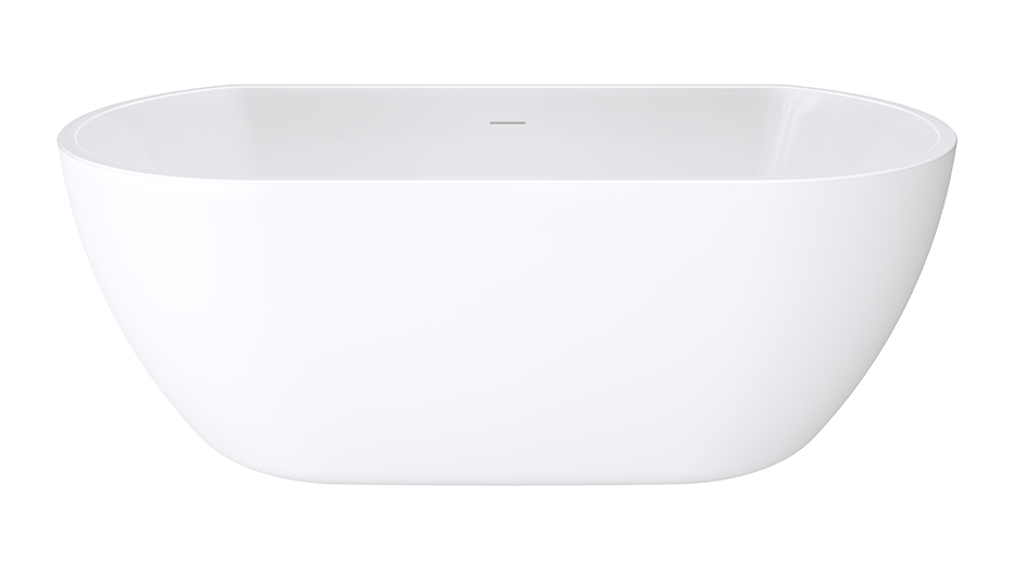 Fienza Dalia Back-to-Wall Acrylic Bath with Overflow, 1500mm