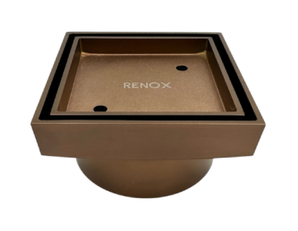 Renox Drain Tile Insert 100mm  - 100mm Outlet -  Brushed Copper