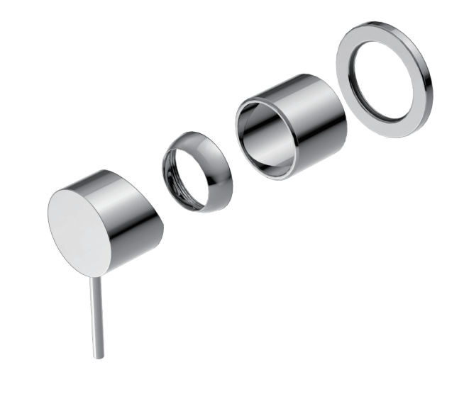 Nero Mecca Shower Mixer 60mm Plate Trim Kit only - Brushed Nickel