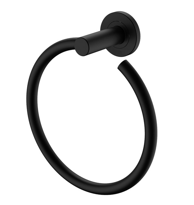 Fienza Kaya Hand Towel Ring - Matte Black