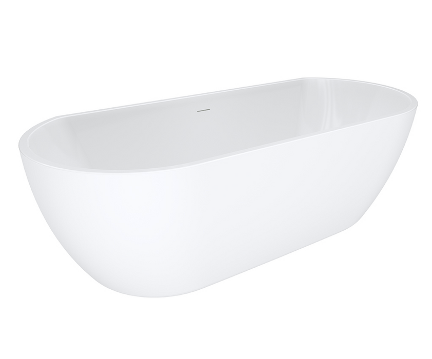 Fienza Dalia Back-to-Wall Acrylic Bath - With Overflow - 1700mm