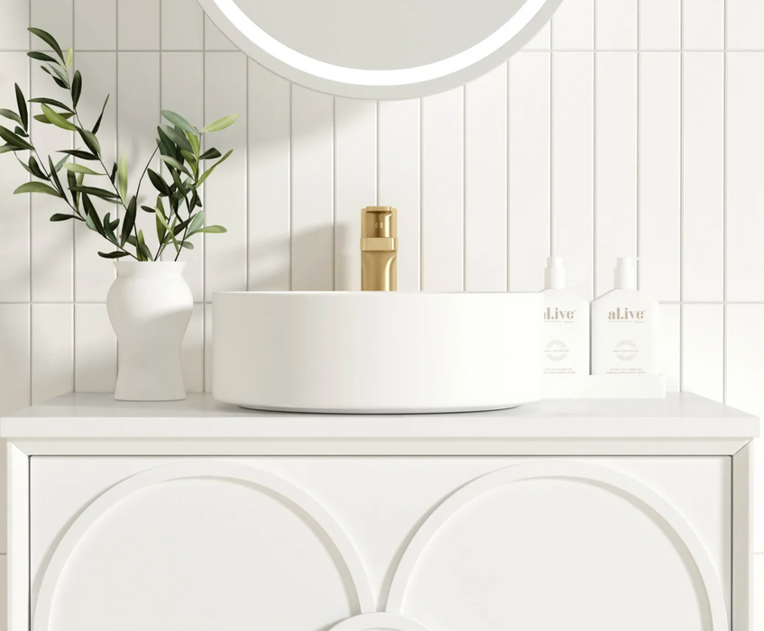 Otti Laguna Wall Hung Vanity - Matte White - 900mm