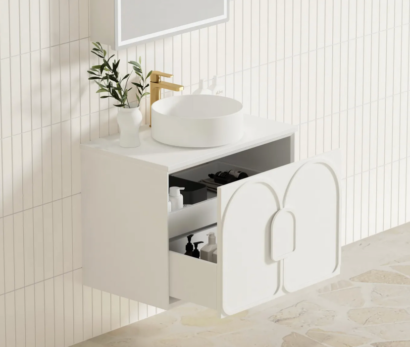 Otti Laguna Wall Hung Vanity - Matte White - 750mm