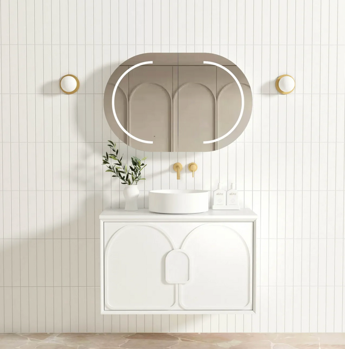 Otti Laguna Wall Hung Vanity - Matte White - 900mm