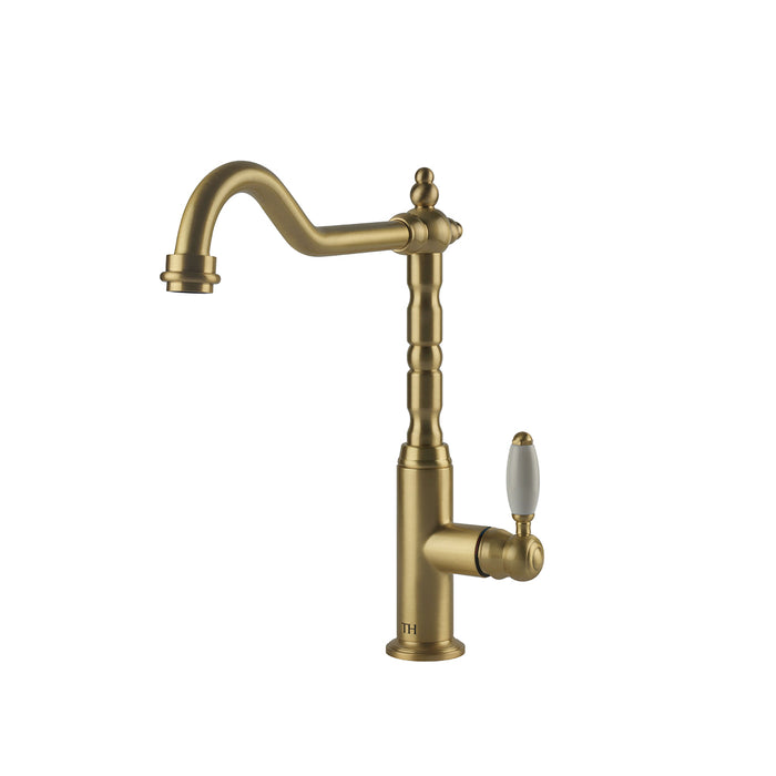 Turner Hastings Providence Single Sink Mixer - Brushed Brass