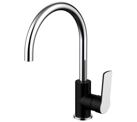 Millennium Akemi Sink Mixer - Matte Black & Chrome