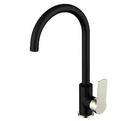 Millennium Akemi Sink Mixer - Matte Black & Brushed Nickel