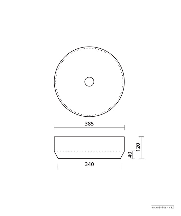 Seima Aurora 385 Basin - Matte Black