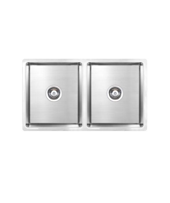 Seima Leto 750 Double Bowl Sink - Overflow - Stainless Steel