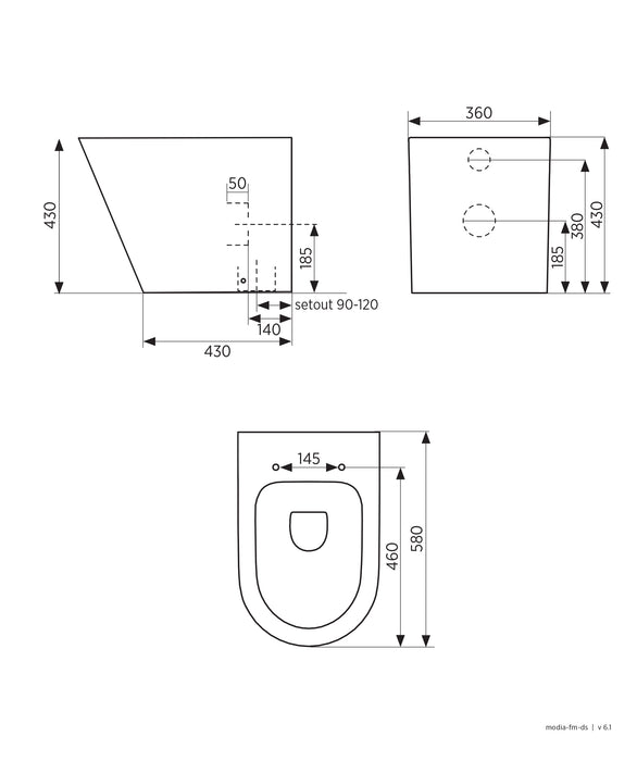 Seima Modia Floor Mounted Toilet Pan & Seat