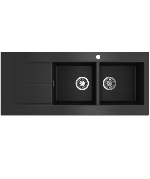 Seima Arqstone Oros 1162 Kitchen Sink - 1 Tap Hole -  Black