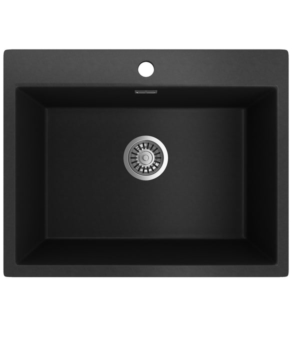 Seima Arqstone Oros 620 Sink 1 Tap Hole - Black